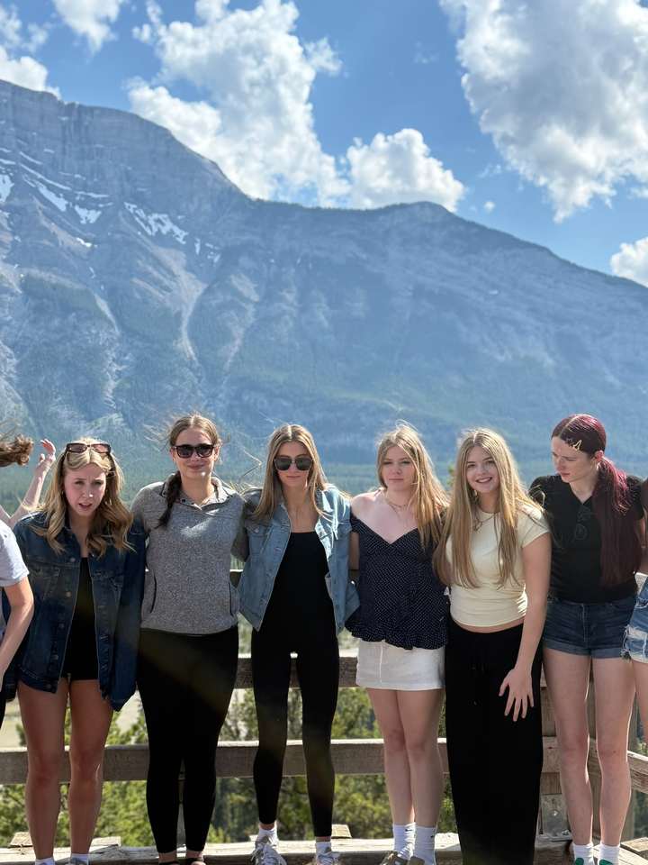 Travelers at Lake Louise